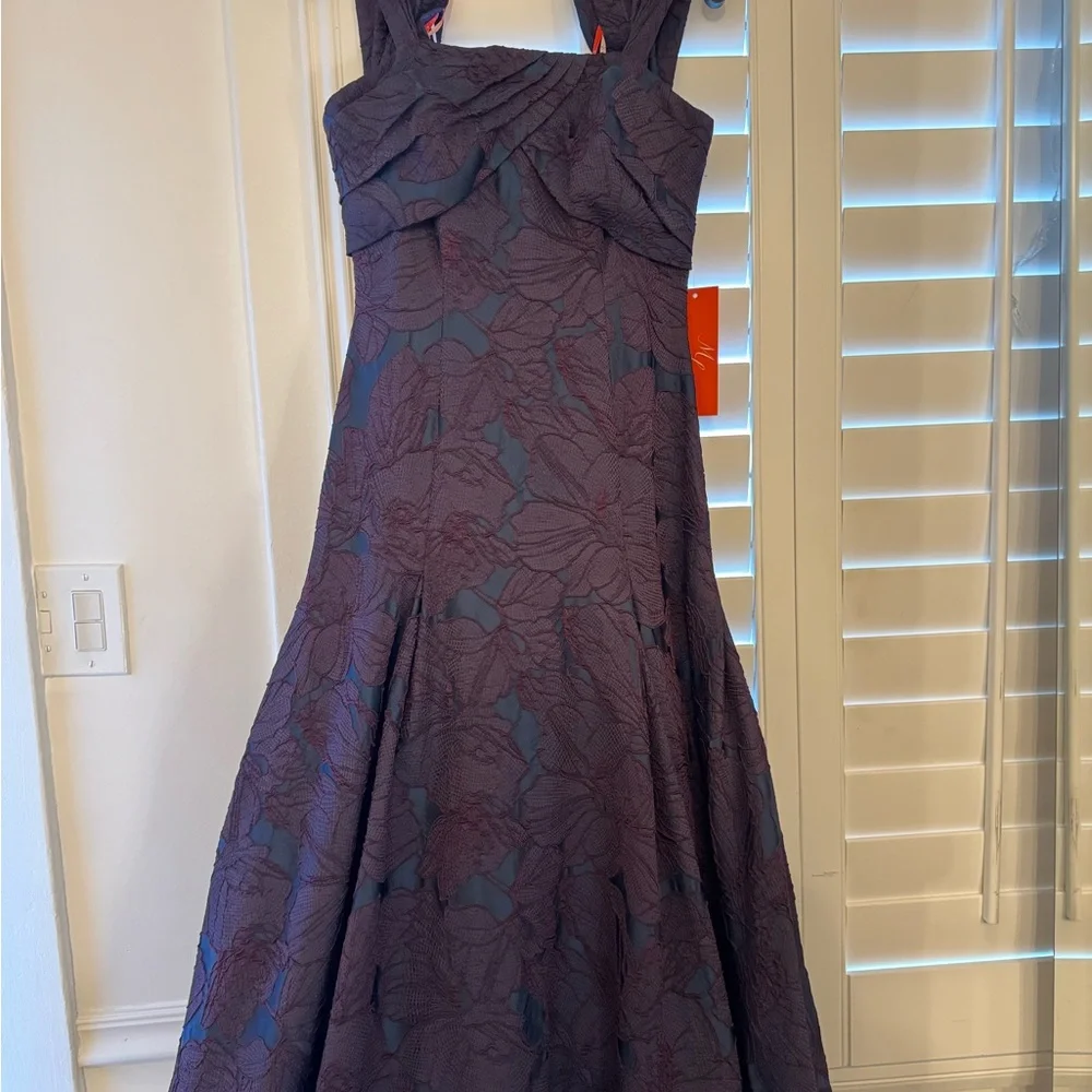 ML jacquard Elegant midi Evening Dress - Picture 5 of 13